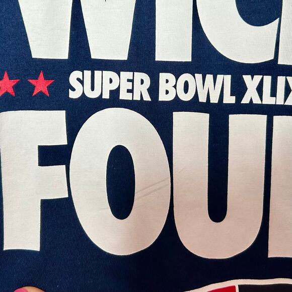 Nike Slim Fit Patriots T-Shirt Size XL Super Bowl XLIX Wicked Fourth New England - Picture 9 of 9